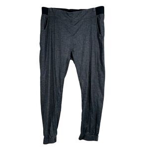 Prana Annexi Jogger Pants Stretch Gray Hemp Polyester Blend Large W4ANNE316